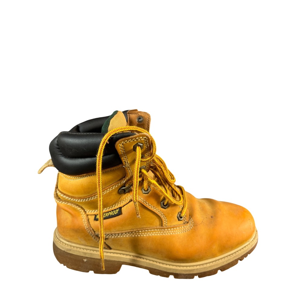 Brahma Mens Waterproof Insulated Work Boots Wheat Yellow Leather 6 Inch Shaft 11